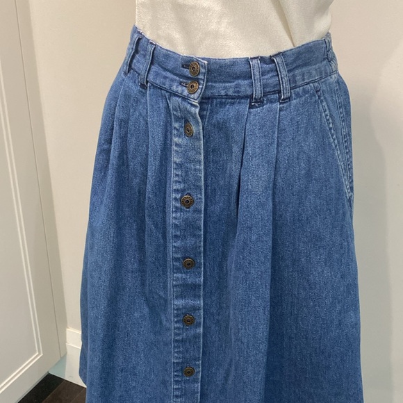 Classic Blue A-Line Denim Skirt - Picture 10 of 16